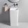 Arezzo design Fontana álló porcelán mosdó 41x41x83 cm, fényes fehér AR-M9015A