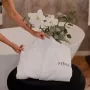 Arezzo design Pure Cotton pamut köntös L méret, fehér kivitelben