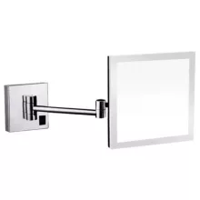   Arezzo design szögletes kozmetikai LED tükör 5x nagyítással, króm AR-QL5020C