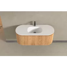Arezzo design Silina alsószekrény 120x50 cm mosdóval, tölgy kivitelben