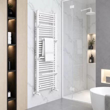 Arezzo design Smart törölközőszárítós radiátor 1510x550 mm, fényes fehér AR-SM15055W
