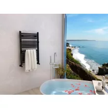   Arezzo design Smart törölközőszárítós radiátor 800x500 mm, matt fekete AR-SM8050A
