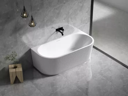 Arezzo design Warno falhoz tehető akril térkád 170x80 cm, fényes fehér kivitelben