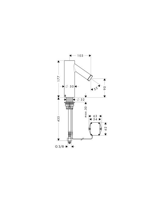 Axor Starck elektromos mosdócsaptelep 10106000
