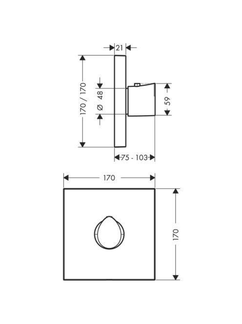 Axor Starck Organic Highflow termosztát színkészlet 12711000