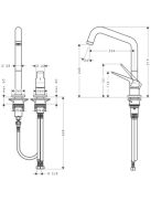 Axor Citterio M 2-lyukú mosogató csaptelep 34820000