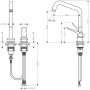 Axor Citterio M 2-lyukú mosogató csaptelep 34820800