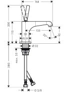 Axor Citterio E mosdócsaptelep kézmosóhoz 115 mm 36102000