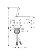 Axor Citterio mosdócsaptelep kézmosóhoz 80 mm 39015000