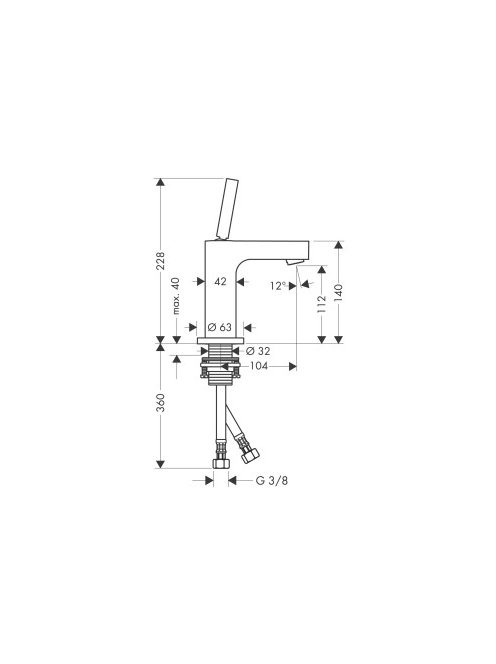Axor Citterio mosdócsaptelep 140 mm 39018000