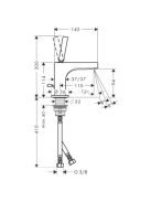 Axor Citterio mosdócsaptelep kézmosóhoz 115 mm 39035000