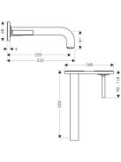 Axor Citterio mosdócsaptelep falsík alatti szereléshez, 225 mm-es kifolyóval 39115000