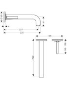 Axor Citterio mosdócsaptelep falsík alatti szereléshez, 225 mm-es kifolyóval 39116000