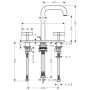 Axor Citterio 3-lyukú mosdócsaptelep automata lefolyó-garnitúrával és 140 mm-es kifolyóval 39134000