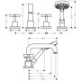 Axor Citterio 4-lyukú keresztfogantyús kádcsaptelep 39445000