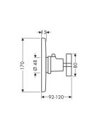 Axor Citterio Highflow termosztátos csaptelep színkészlet 39716000