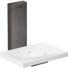   Axor Universal négyszögletes szappantartó szálcsiszolt fekete króm 42605340