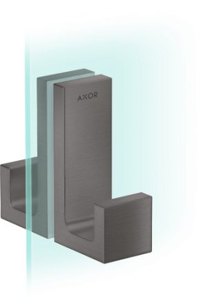 Axor Universal négyszögletes zuhanykabin fogantyú, szálcsiszolt fekete króm 42639340