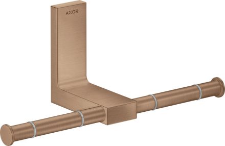 Axor Universal négyszögletes dupla WC papír tartó, szálcsiszolt rose arany 42657310