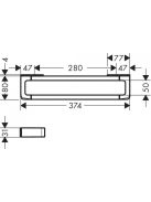 Axor Universal sín/kapaszkodó 374 mm, króm 42830000