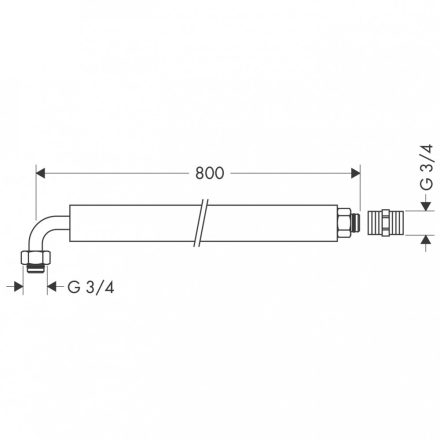 Axor rugamas bekötőcső 800 mm 58308000