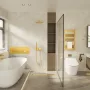 Balneo Duplex Next Mirror Gold lineáris padlólefolyó 70 cm csempézhető, arany A0101080102-2 – BAL-A01010801022