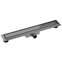 Balneo Duplex NEXT Inox kétoldalas lineáris lefolyó 60 cm csempézhető, szálcsiszolt gun metál A0101100102-1 – BAL-A01011001021