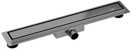 Balneo Duplex NEXT Inox kétoldalas lineáris lefolyó 60 cm csempézhető, szálcsiszolt gun metál A0101100102-1 – BAL-A01011001021