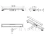 Balneo Duplex NEXT Inox kétoldalas lineáris lefolyó 60 cm csempézhető, szálcsiszolt gun metál A0101100102-1 – BAL-A01011001021