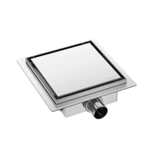 Balneo SQ-Drain NEXT Inox kétoldalas padlóösszefolyó szett 20x20 cm króm kivitelben