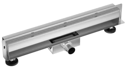 Balneo W-Drain Next kétoldalas lineáris fali zuhanyfolyóka, csempézhető kivitelben, króm színben, 60 cm hosszban