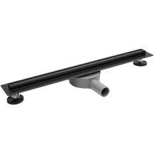 Balneo Slim & Low ProLine Black lineáris padlólefolyó, matt fekete kivitelben, 60 cm hosszban