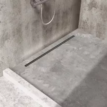 Balneo Slim & Low ProLine Black lineáris padlólefolyó, matt fekete kivitelben, 70 cm hosszban