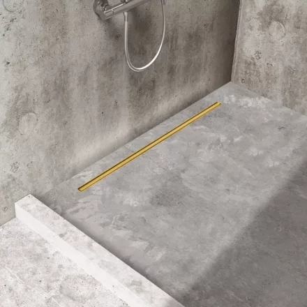 Balneo Slim & Low ProLine Gold lineáris padlólefolyó, arany kivitelben, 60 cm hosszban