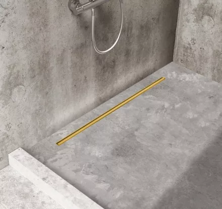 Balneo Slim & Low ProLine Gold lineáris padlólefolyó, arany kivitelben, 80 cm hosszban
