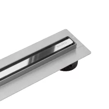 Balneo SLIM & LOW ProLine Mirror vékony padlólefolyó szett, tükör króm kivitelben, 80 cm hosszban