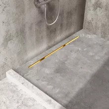 Balneo SLIM & LOW ProLine Mirror vékony padlólefolyó szett, tükör arany kivitelben, 70 cm hosszban