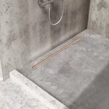 Balneo Slim & Low ProLine Inox lineáris padlólefolyó, réz kivitelben, 60 cm hosszban