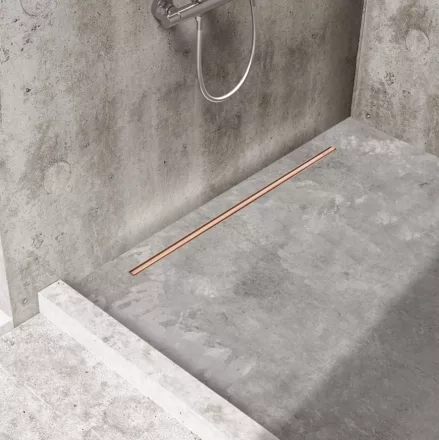 Balneo Slim & Low ProLine Inox lineáris padlólefolyó, réz kivitelben, 60 cm hosszban