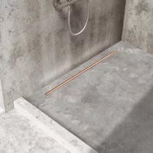 Balneo SLIM & LOW ProLine vékony padlólefolyó szett, réz kivitelben, 70 cm hosszban