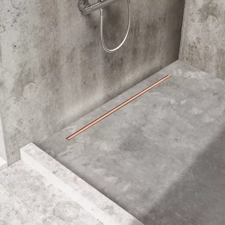 Balneo SLIM & LOW ProLine vékony padlólefolyó szett, réz kivitelben, 80 cm hosszban