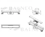 Balneo Wall&Floor Kétoldalas Inox lineáris fali lefolyó, rozsdamentes acél kivitelben, 60 cm hosszban