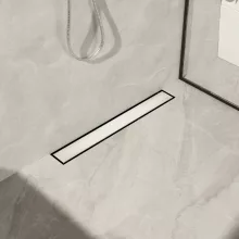 Balneo Wall&Floor kétoldalas Inox lineáris zuhanylefolyó 90 cm rozsdamentes acél kivitelben.