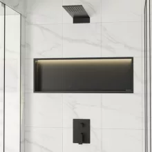 Balneo WALL-BOX One süllyesztett polc LED világítással 90x30x10 cm, matt fekete B0101020109-3 – BAL-B01010201093