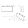 Balneo WALL-BOX One négyzet alakú süllyesztett polc 60x30x10 cm méretben, LED világítással, arany kivitelben