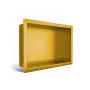 Balneo WALL-BOX ONE süllyesztett inox polc 30x20x10 cm méretben, peremmel, arany kivitelben