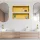Balneo WALL-BOX ONE süllyesztett inox polc 60x20x10 cm méretben, peremmel, arany kivitelben