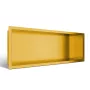 Balneo WALL-BOX ONE süllyesztett inox polc 60x20x10 cm méretben, peremmel, arany kivitelben