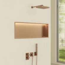 Balneo WALL-BOX One süllyesztett polc LED világítással 90x30x10 cm, réz B0101040109-3 – BAL-B01010401093