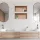 Balneo WALL-BOX ONE falba süllyeszthető rozsdamentes acél polc 49x20 cm méretben, réz kerettel